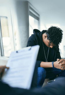 Young boy in counselling